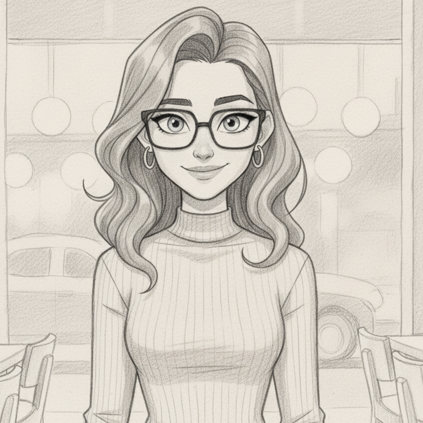 Handdrawn picture of Anee.